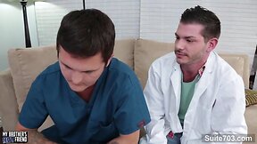 Excited gays drilling hard