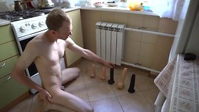 Lanatuls 6 dildos ride in the kitchen