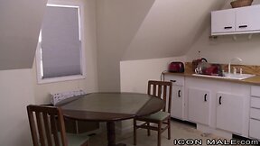 Str8 Ebony Hunk Cheats with Billy Santoro’s Cock in Ass