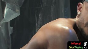 Coalblack slave pounded and fisted by master