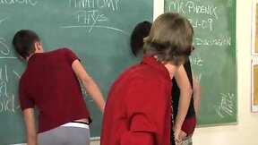 Naughty twink students punished