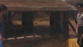 Outdoor vintage fuck on farm