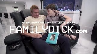 Innocent twink caught his freakish step uncle getting hammered and wants to experience