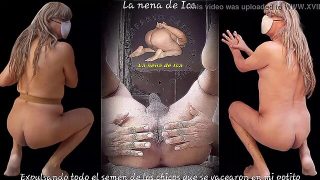 Expulsando todo el jizz que me dejaron por el triple que hice…