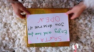 Sexy santa man strips nude and wants to use vagina pussy male sex dildo