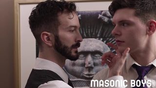 Fetish fun with masonic twink ethan tate: tucker barrett dominates and rims his first time on a fucking machine!