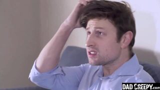 Stepfather and stepson engage in reverse cowgirl